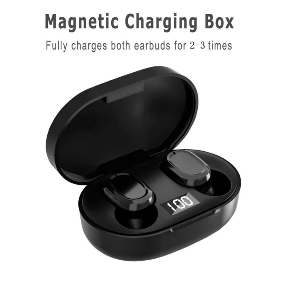 F6S Wireless TWS Bluetooth 5.2 Sports Stereo In-Ear Headphones for Sport Black