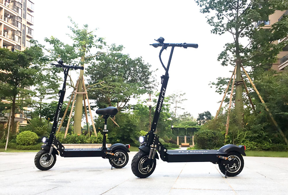 FLJ T11 1200W*2 Dual Motors Electric Scooter 10'' Tire 52V LG 30Ah Battery for 90-120km Range without Seat