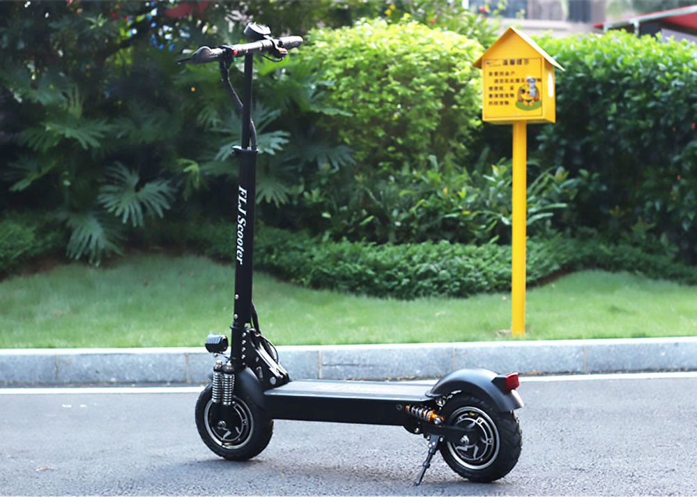 FLJ T11 1200W*2 Dual Motors Electric Scooter 10'' Tire 52V LG 30Ah Battery for 90-120km Range without Seat