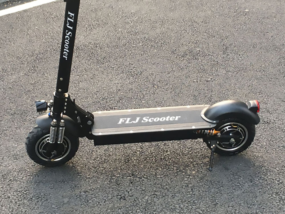 FLJ T11 1200W*2 Dual Motors Electric Scooter 10'' Tire 52V LG 30Ah Battery for 90-120km Range without Seat