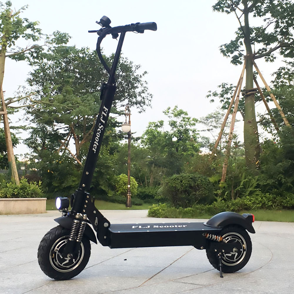 FLJ T11 1200W*2 Dual Motors Electric Scooter 10'' Tire 52V LG 30Ah Battery for 90-120km Range without Seat