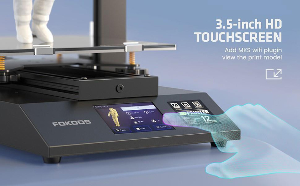 FOKOOS Odin-5 F3 Foldable 3D Printer, Direct Drive, 0.1mm High Precision, Dual Z-axis, 99% Pre-Assembled, 235x235x250mm