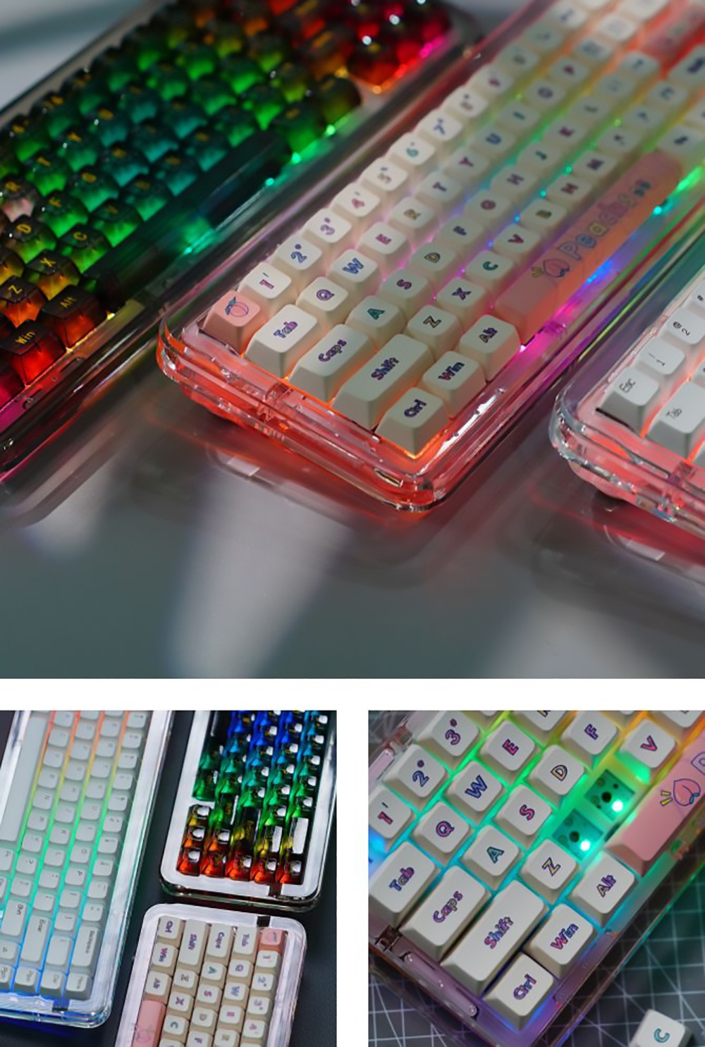 FirstBlood B67 65 Full Acrylic Gasket Mount Mechanical Keyboard