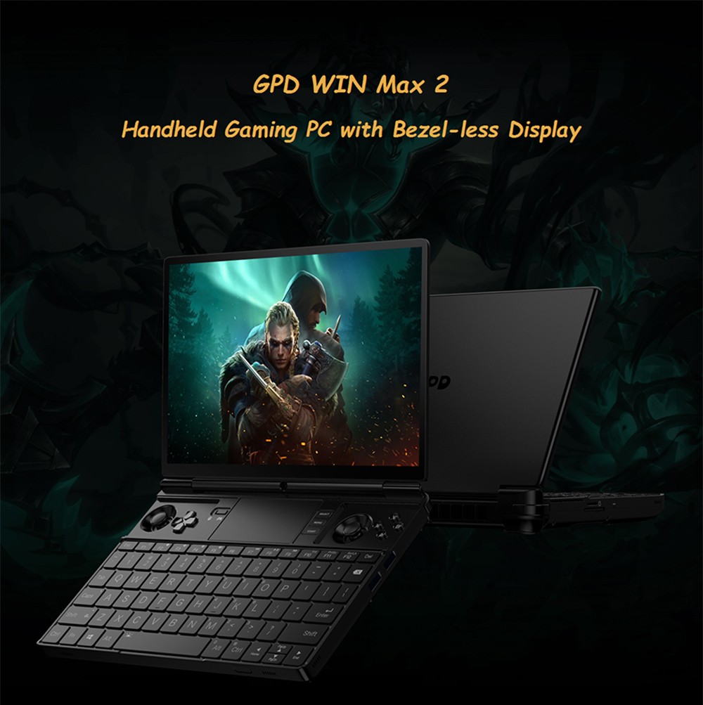 GPD WIN Max 2 Smallest Handheld Gaming Laptop 10.1 Inch Touch Screen  CPU AMD 6800U Mini PC RAM 32GB SSD 1TB - EU Plug