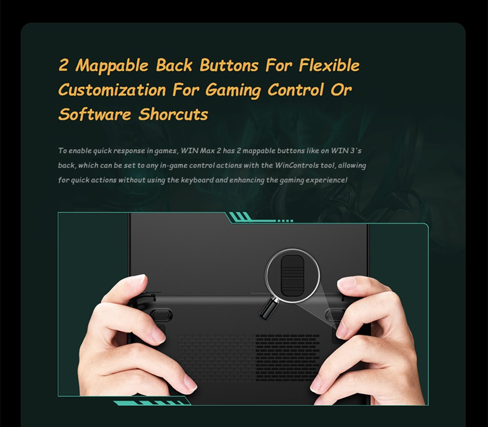 GPD WIN Max 2 Smallest Handheld Gaming Laptop 10.1 Inch Touch Screen  CPU AMD 6800U Mini PC RAM 16GB SSD 1TB - US Plug