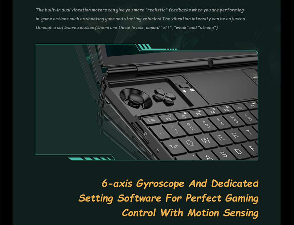 GPD WIN Max 2 Smallest Handheld Gaming Laptop 10.1 Inch Touch Screen  CPU AMD 6800U Mini PC RAM 16GB SSD 1TB - US Plug