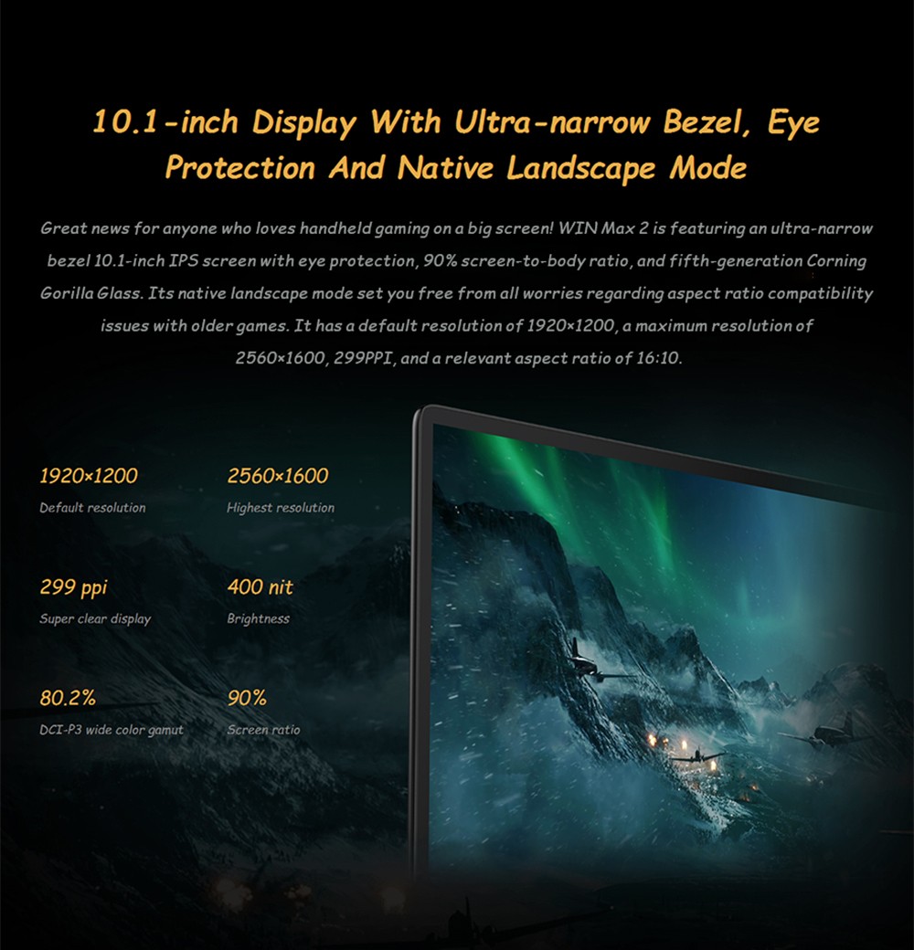 GPD WIN Max 2 Smallest Handheld Gaming Laptop 10.1 Inch Touch Screen  CPU AMD 6800U Mini PC RAM 16GB SSD 1TB - US Plug