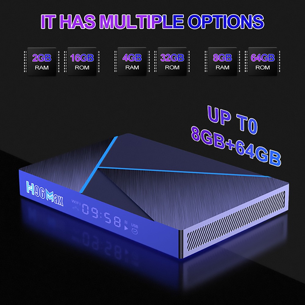 H96 MAX V56 Android 12 RK3566 2GB/16GB TV BOX 1.8GHz 2.4G+5G WIFI Gigabit LAN 8K Decode - EU Plug 20 H96 MAX V56 Android 12 RK3566 2GB/16GB TV BOX 1.8GHz 2.4G+5G WIFI Gigabit LAN 8K decode - EU Plug
