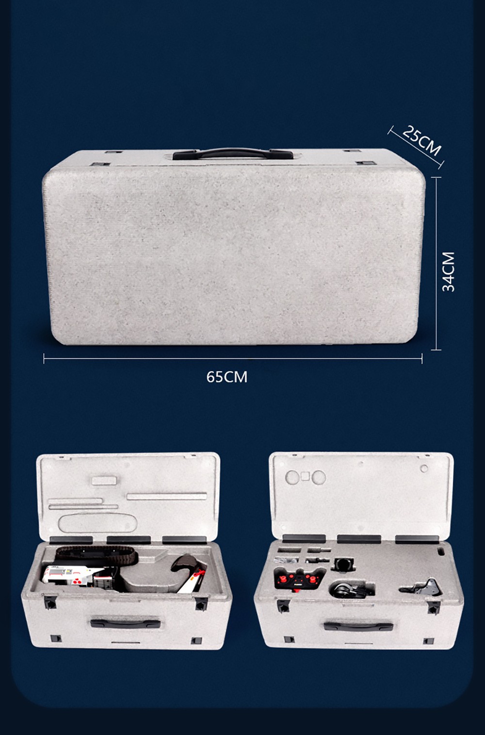 HUINA 1:14 Alloy Excavotor Model 22-Channel RC Toy for Boy - White