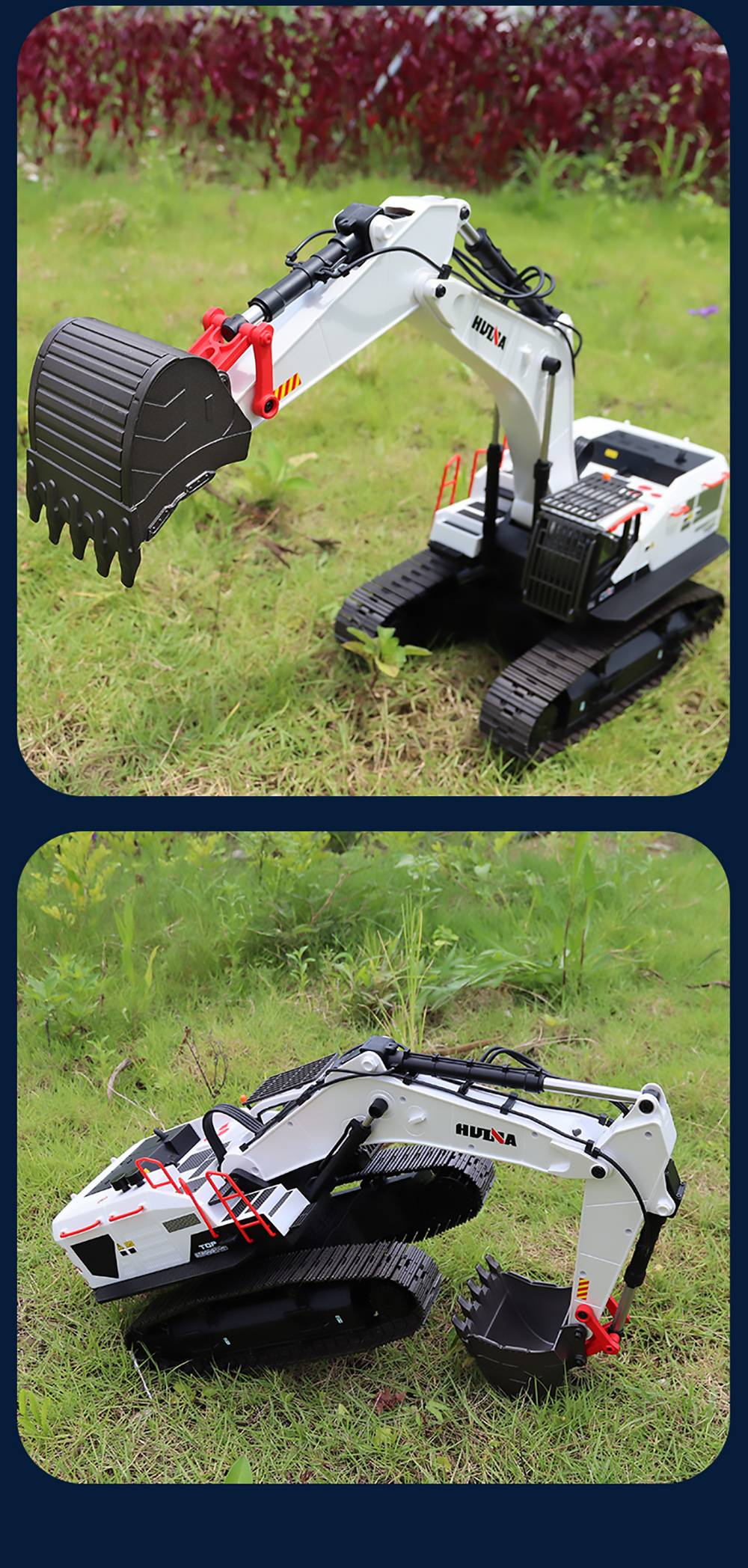 HUINA 1:14 Alloy Excavotor Model 22-Channel RC Toy for Boy - White