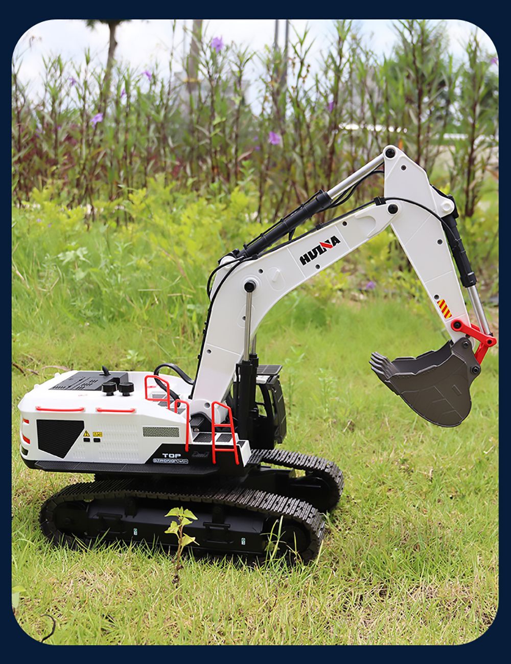 HUINA 1:14 Alloy Excavotor Model 22-Channel RC Toy for Boy - White