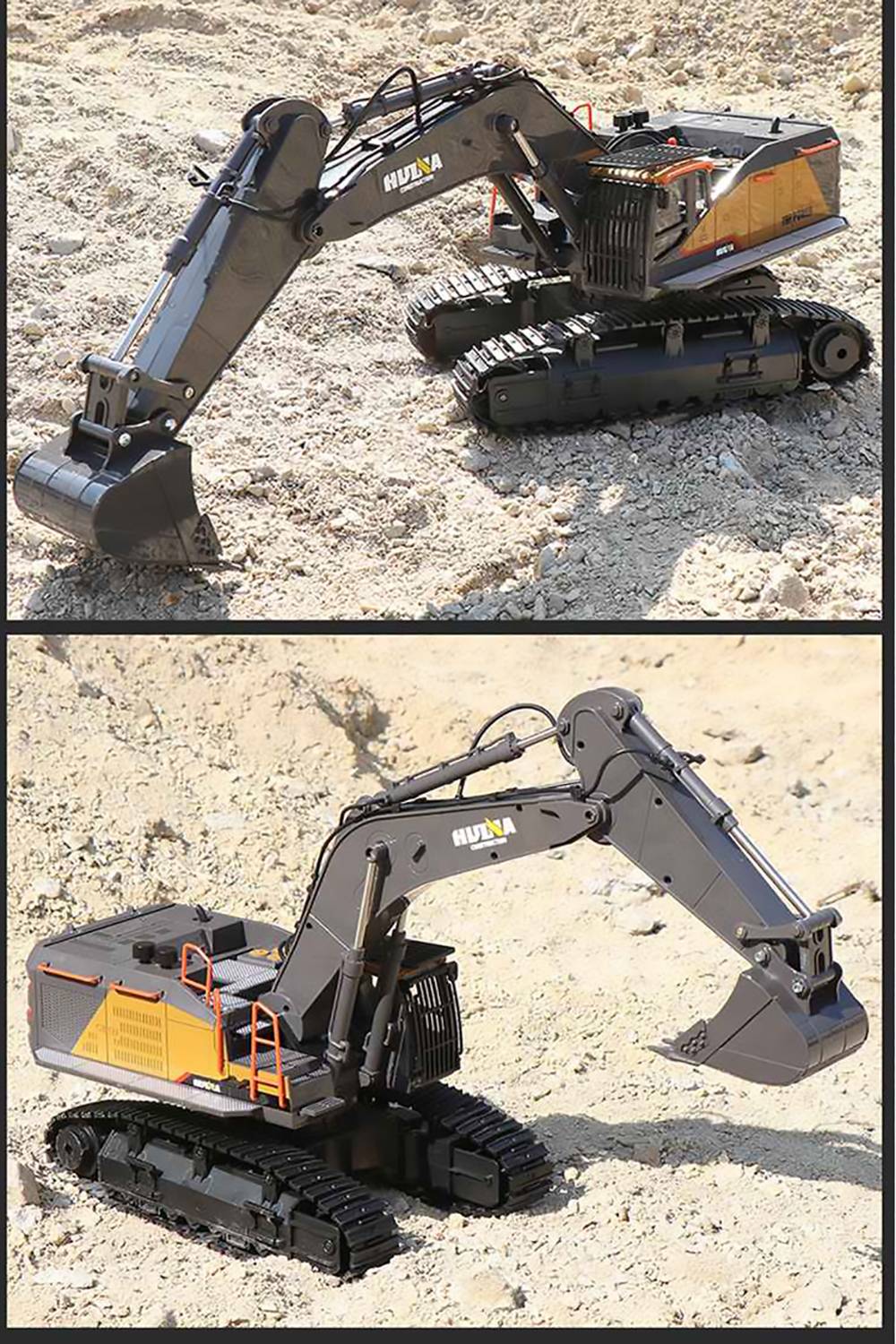 HUINA 1592 Large RC Excavator Simulation Alloy Toy Multi-functional with Remote Control