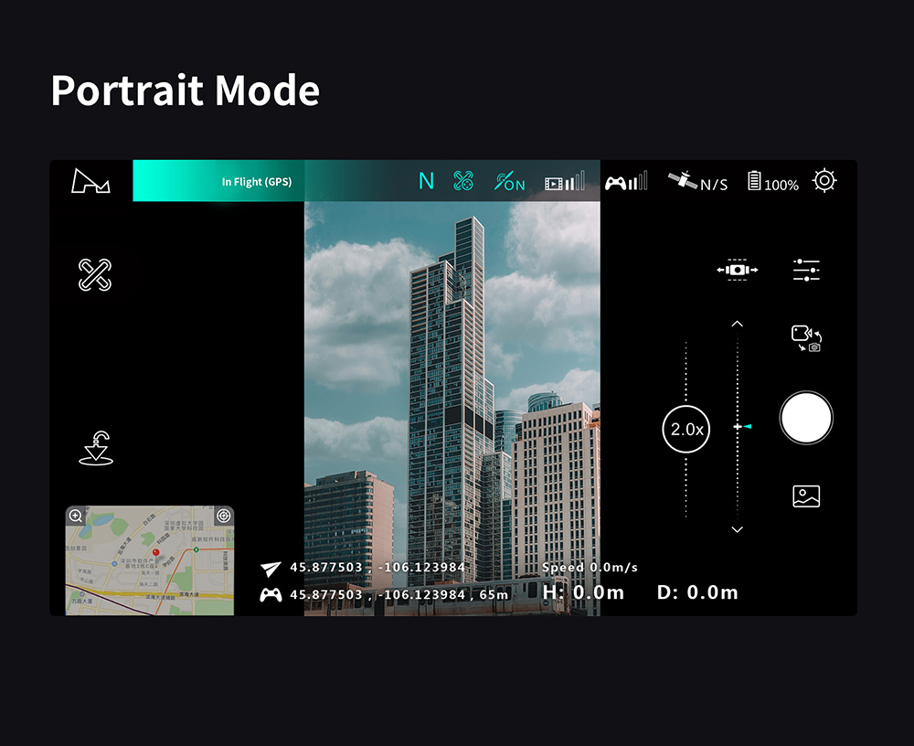 Hubsan ACE GPS 10KM FPV with 1/1.3' CMOS 4K Camera 3-axis Gimbal 35mins Flight Time - With Storage Bag Two Battery