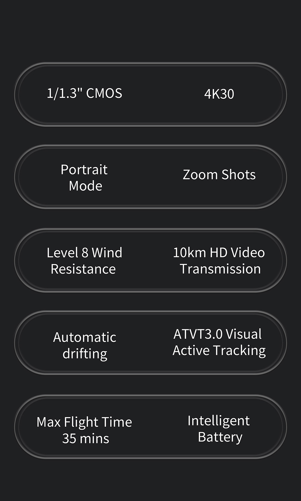 Hubsan ACE GPS 10KM FPV with 1/1.3' CMOS 4K Camera 3-axis Gimbal 35mins Flight Time - With Storage Bag Three Battery