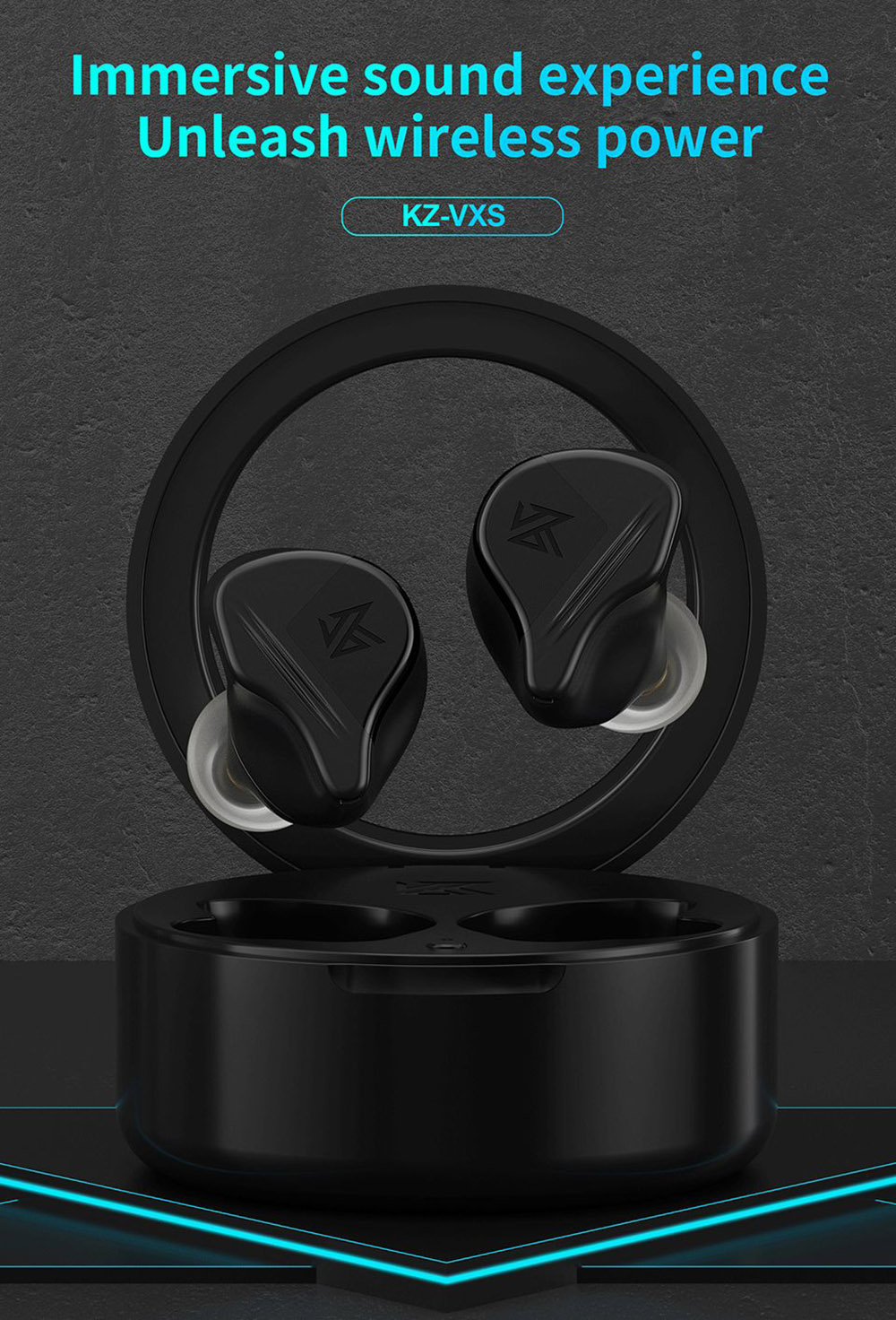 KZ VXS Bluetooth 5.2 Earphone TWS Earbuds for Gaming, Sports HiFi Stereo Bass In-Ear HD Microphone