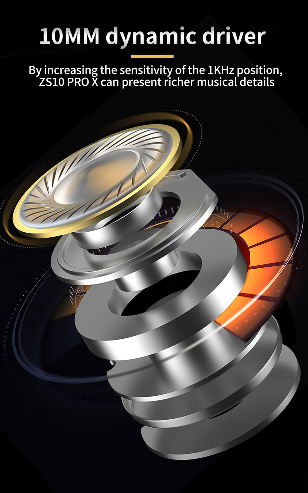 KZ ZS10 Pro X Wired Earphone In-Ear Hybrid Technology For Sports With Microphone 18 KZ ZS10 Pro X Wired Earphone In-Ear Hybrid Technology for Sports with Microphone