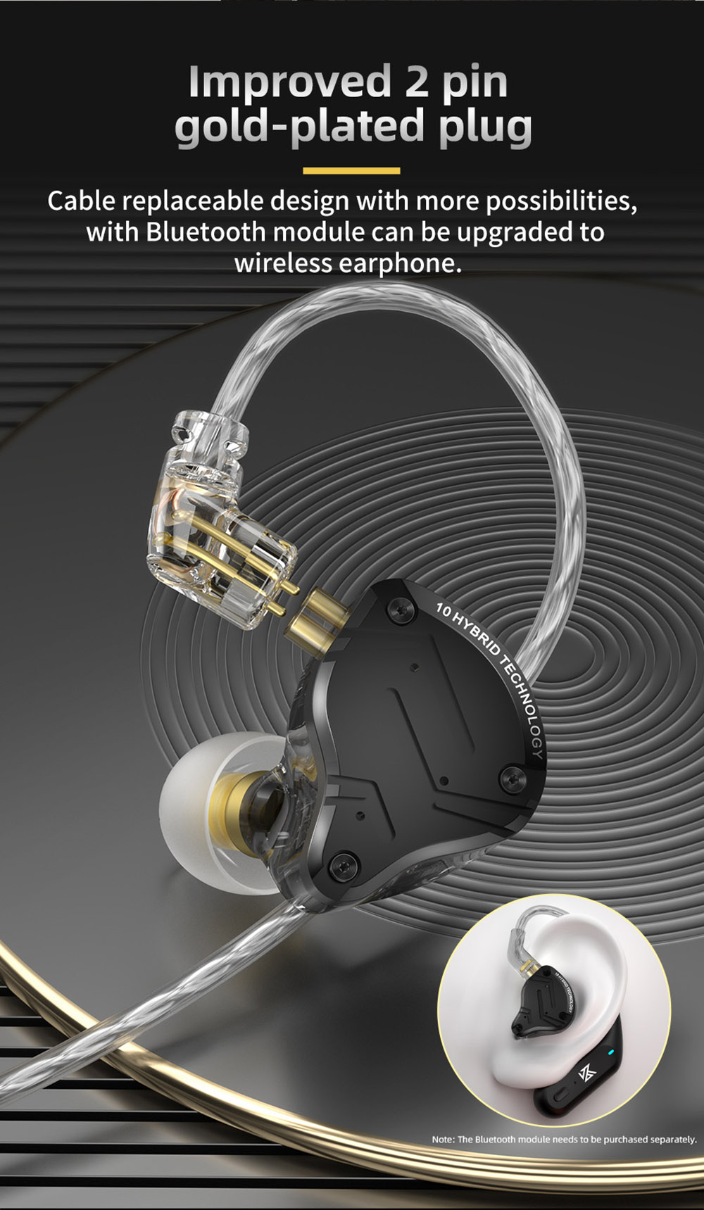 KZ ZS10 Pro X Wired Earphone In-Ear Hybrid Technology for Sports without Microphone