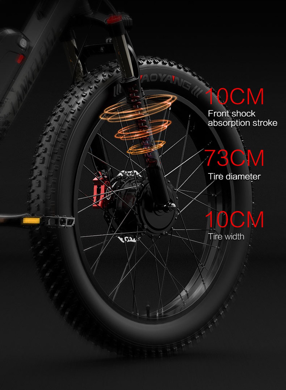 LANKELEISI MG740 PLUS Electric Bike 26*4.0'' Tires 1000W*2 Dual Motor 17.5Ah Battery 49km/h Max Speed - Black & Blue