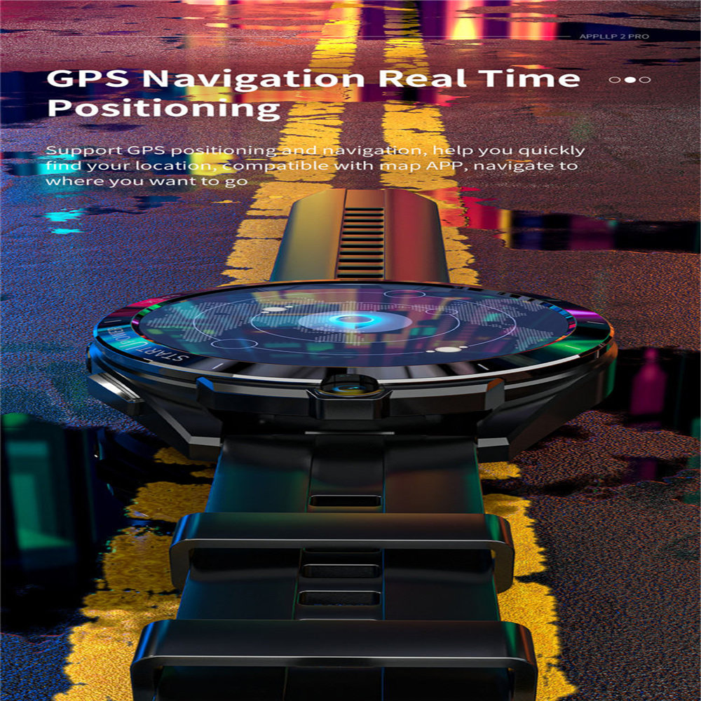 LOKMAT APPLLP 2 PRO Smartwatch Phone Android Watch 4G SIM Network GPS Sports Fitness Tracker Dual Camera WiFi