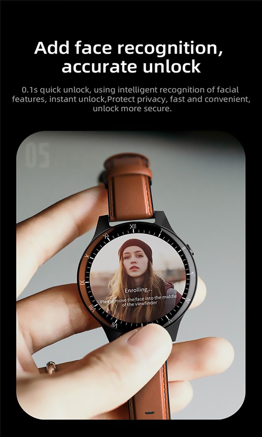 LOKMAT APPLLP PRO 50M Waterproof Smartwatch 4+64G 4G Phone Watch 2.02'' HD Screen Dual Camera  Black
