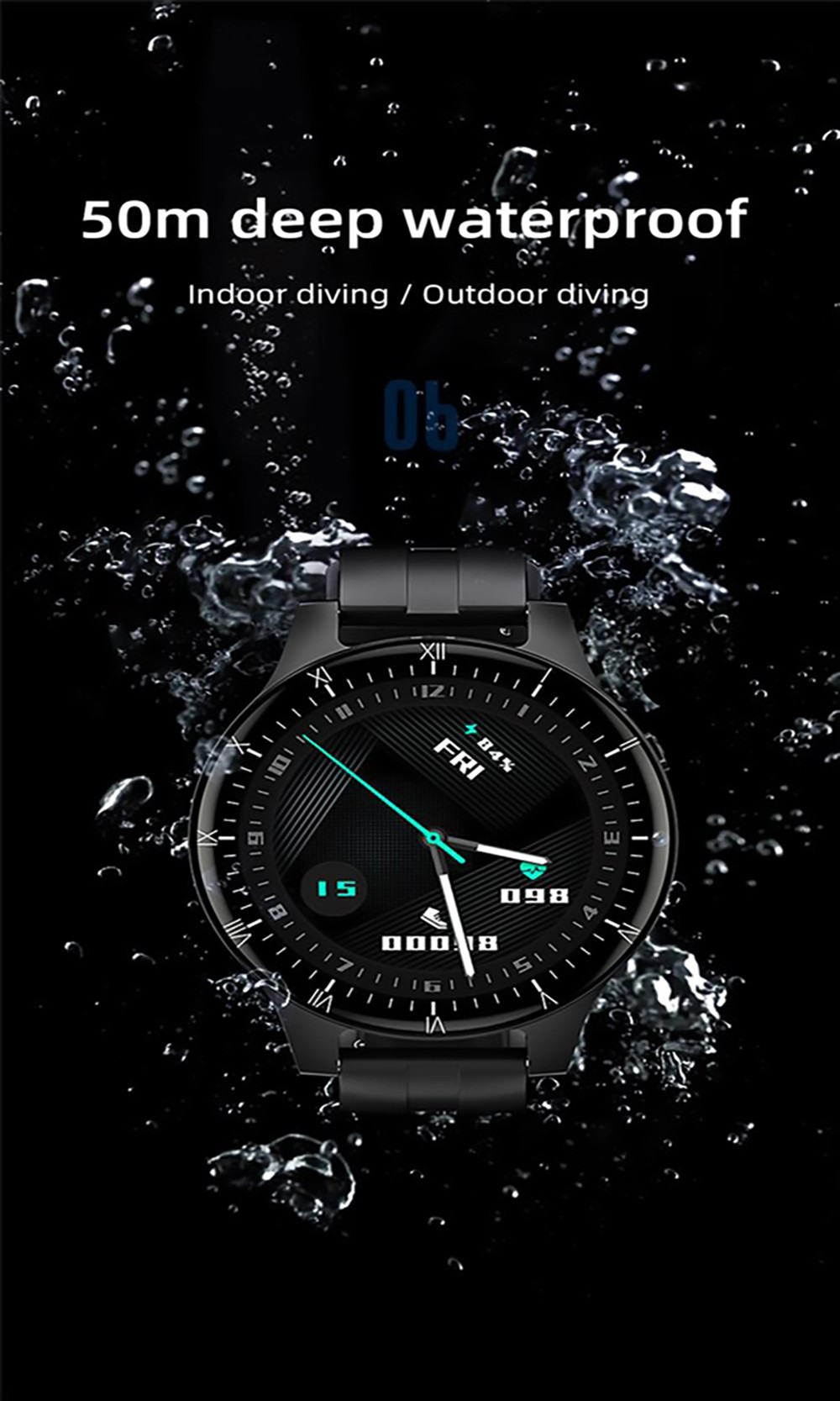 LOKMAT APPLLP PRO 50M Waterproof Smartwatch 4+64G 4G Phone Watch 2.02'' HD Screen Dual Camera  Black