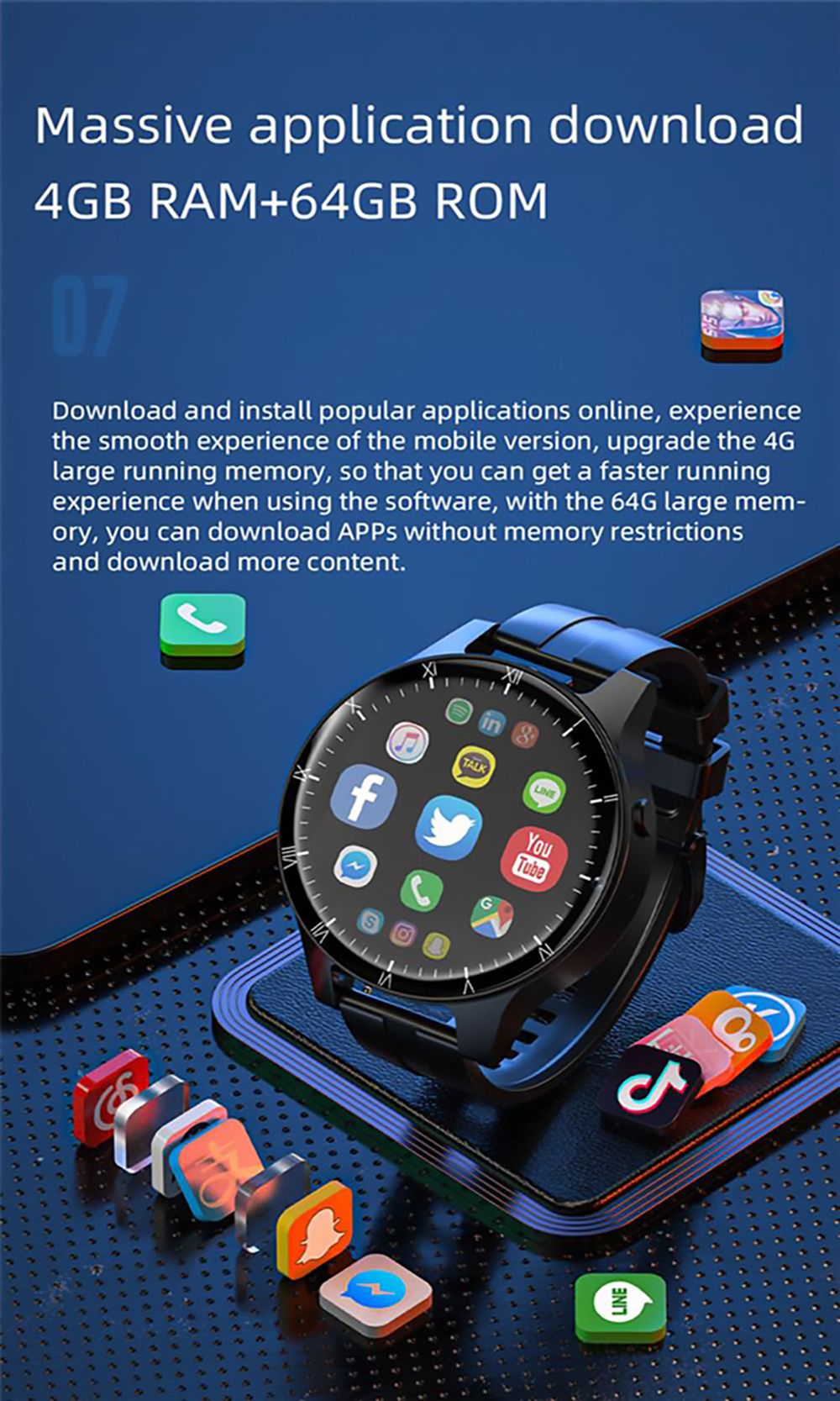 Mobile watch 4g online waterproof