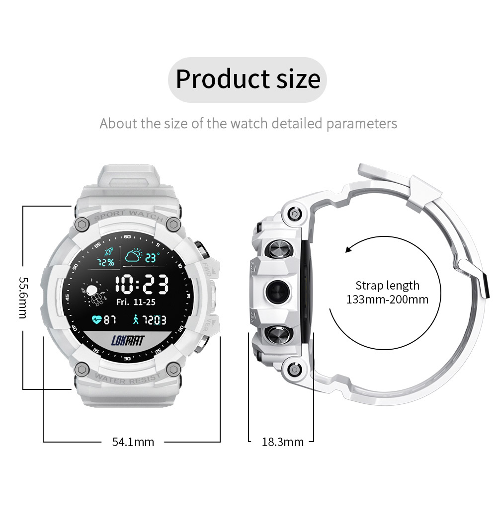 LOKMAT ATTACK 3 Smartwatch 1.28'' TFT Screen Bluetooth Call ECG Monitoring, Heart Rate, Blood Pressure, Blood Oxygen - Pink