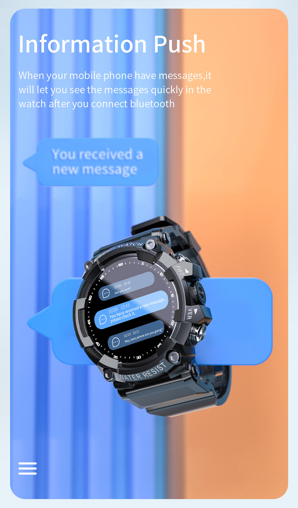 LOKMAT ATTACK 3 Smartwatch 1.28'' TFT Screen Bluetooth Call ECG Monitoring, Heart Rate, Blood Pressure, Blood Oxygen - White