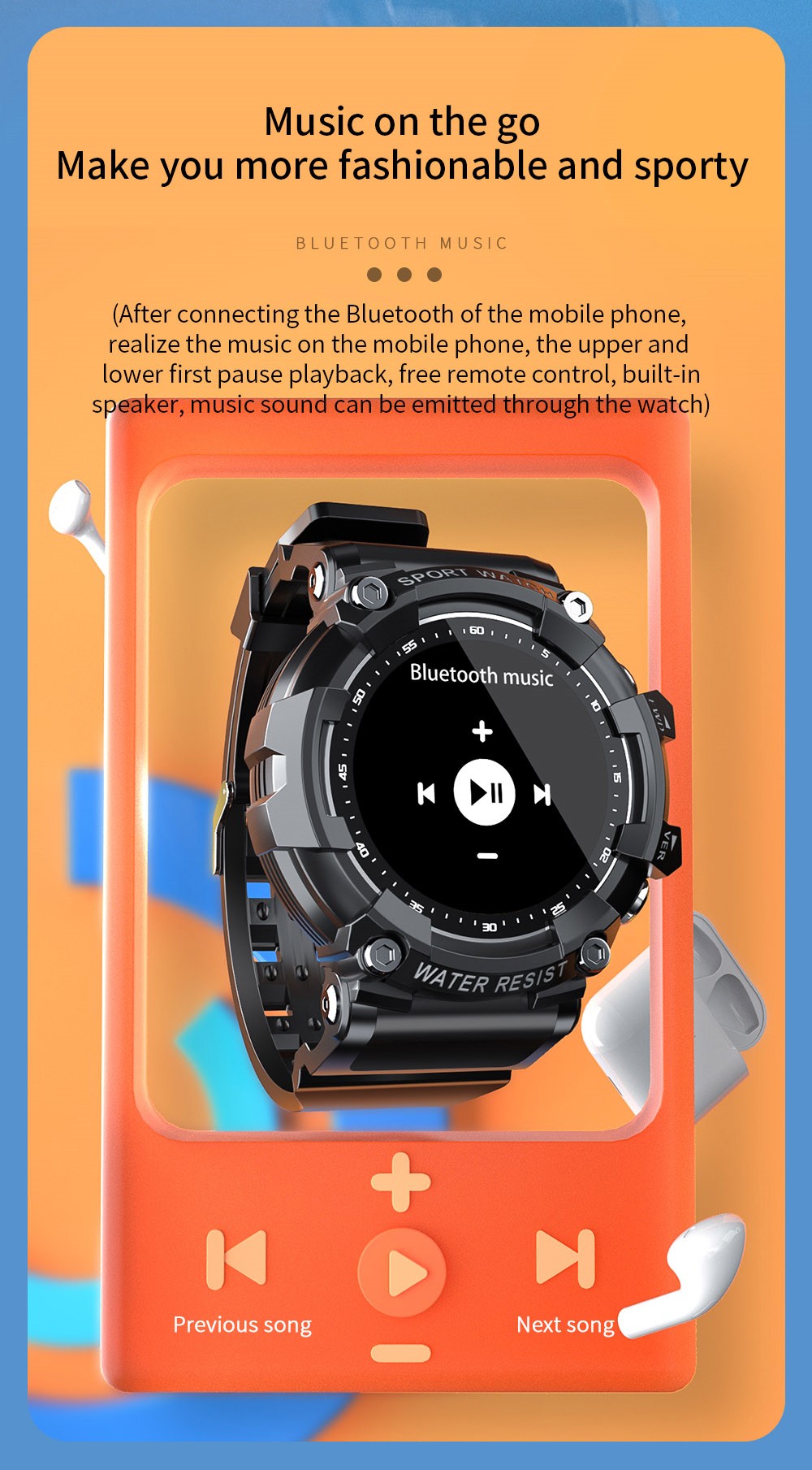 LOKMAT ATTACK 3 Smartwatch 1.28'' TFT Screen Bluetooth Call ECG Monitoring, Heart Rate, Blood Pressure, Blood Oxygen - White