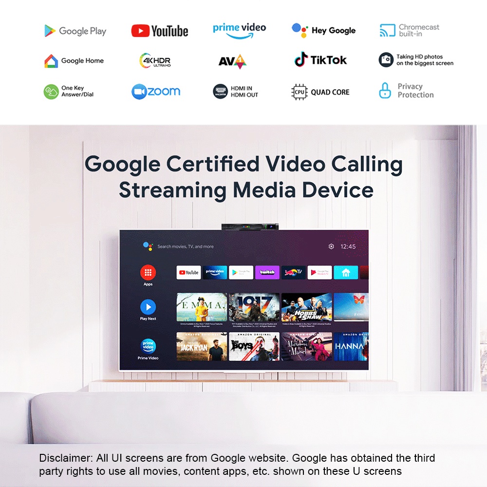 MECOOL KA2 Android TV 10.0 TV BOX with 1080P Camera Mic S905X4 2G RAM 16G ROM 2.5G+5G WIFI Bluetooth