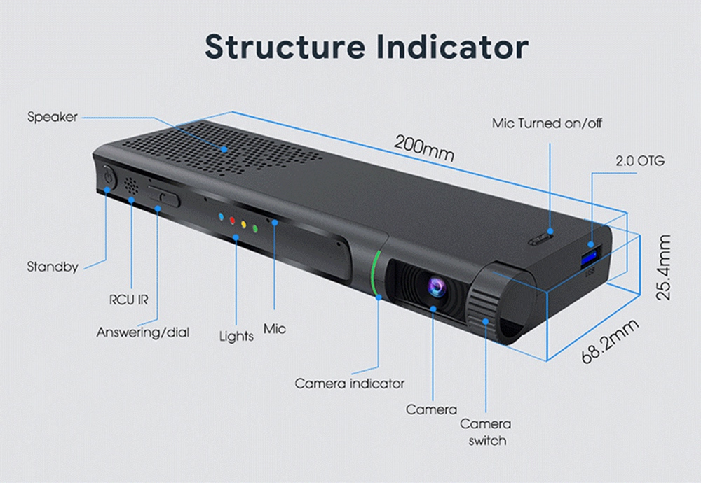 MECOOL KA2 Android TV 10.0 TV BOX with 1080P Camera Mic S905X4 2G RAM 16G ROM 2.5G+5G WIFI Bluetooth
