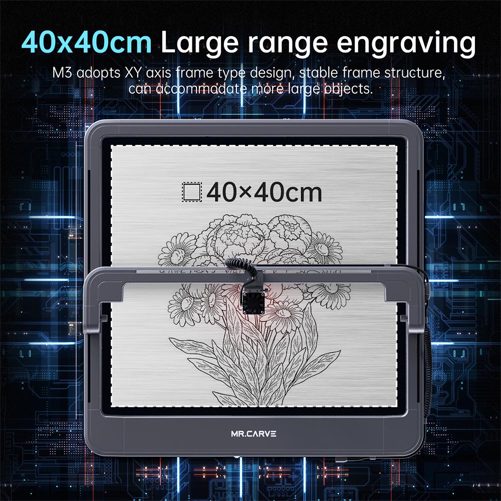 MR CARVE M3 Laser Engraver Cutter with Two Laser Heads