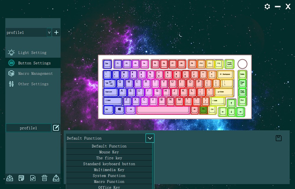 NEXT TIME 75 (X75) 82keys 75% Gasket Hot Swappable Wired Mechanical Keyboard Kit With Knob Control - Transparent White