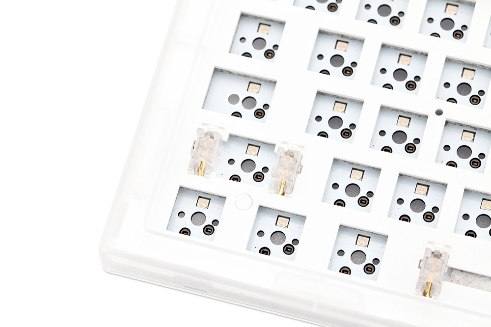 NEXT TIME 75 (X75) 82keys 75% Gasket Hot Swappable Wired Mechanical Keyboard Kit With Knob Control - Transparent White