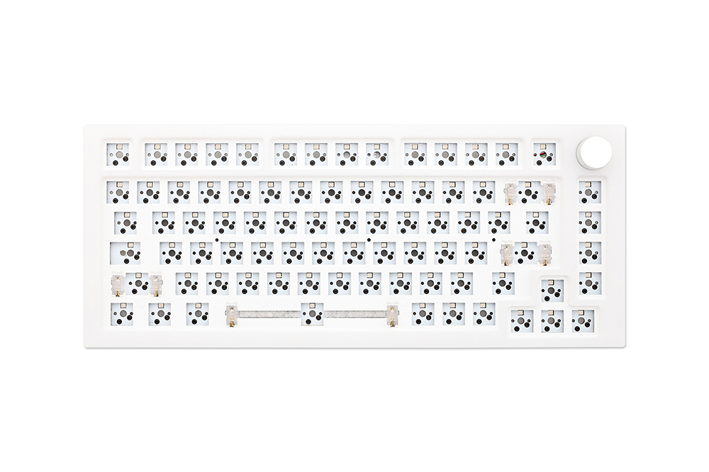 NEXT TIME 75 (X75) 82keys 75% Gasket Hot Swappable Wired Mechanical Keyboard Kit With Knob Control - Transparent White
