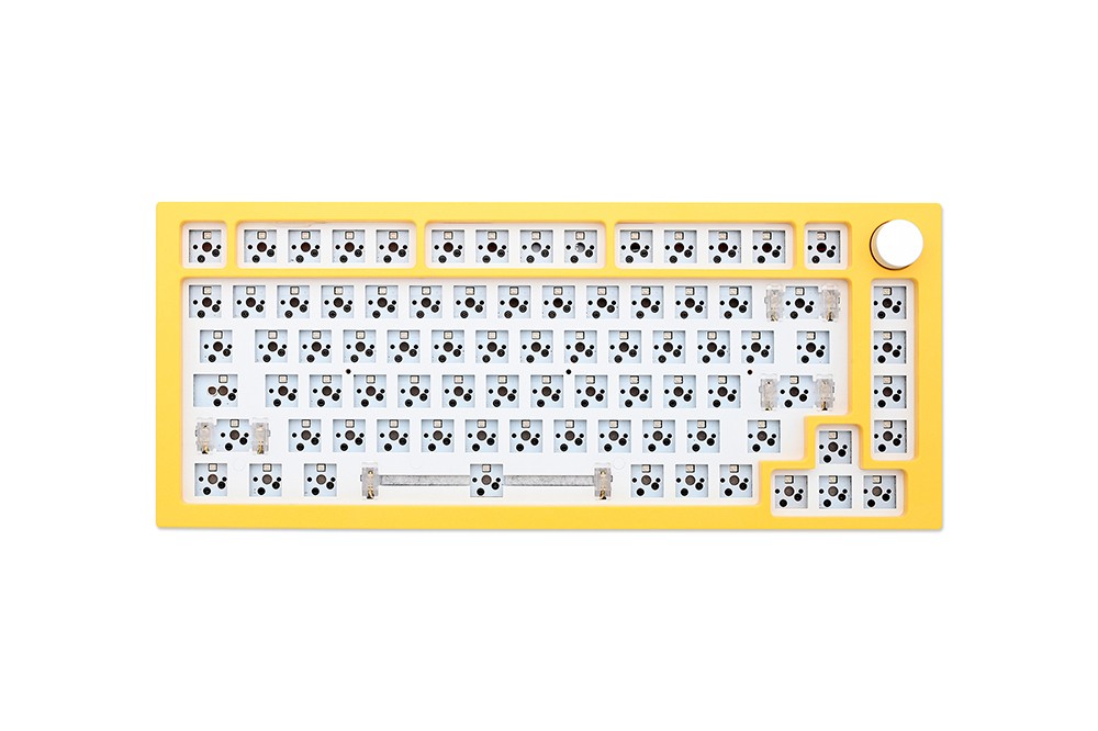 NEXT TIME 75 (X75) 82keys 75% Gasket Hot Swappable Wired Mechanical Keyboard Kit With Knob Control - Transparent White