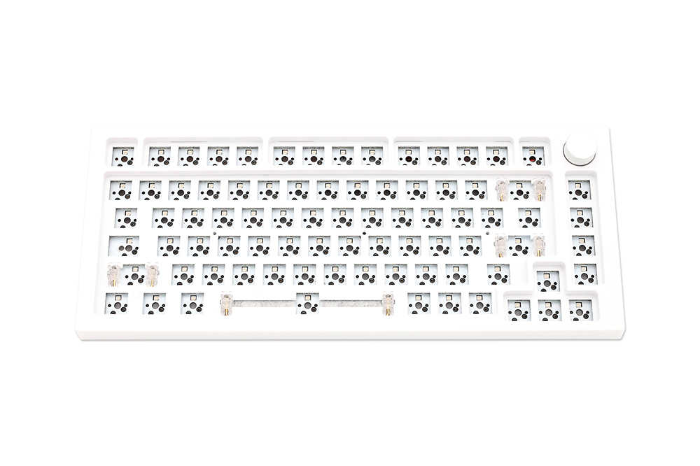 NEXT TIME 75 (X75) 82keys 75% Gasket Hot Swappable Wired Mechanical Keyboard Kit With Knob Control - Transparent White