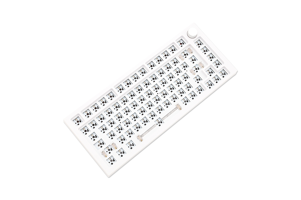 NEXT TIME 75 (X75) 82keys 75% Gasket Hot Swappable Wired Mechanical Keyboard Kit With Knob Control - Transparent White