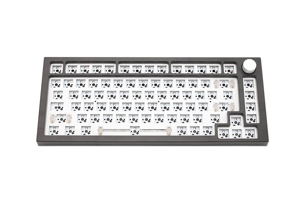NEXT TIME 75 (X75) 82keys 75% Gasket Hot Swappable Wired Mechanical Keyboard Kit With Knob Control - Transparent White