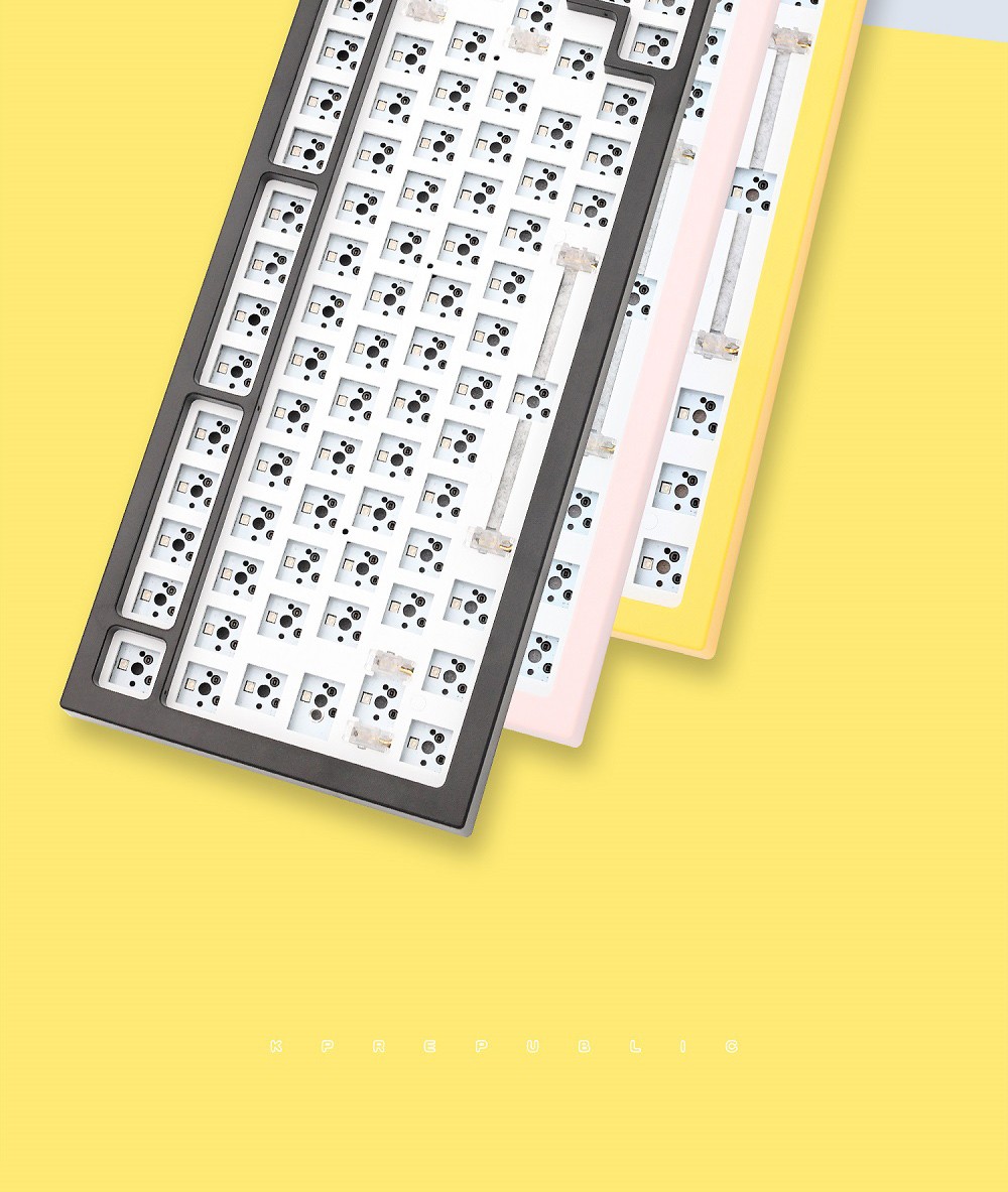 NEXT TIME 75 (X75) 82keys 75% Gasket Hot Swappable Wired Mechanical Keyboard Kit With Knob Control - Pink