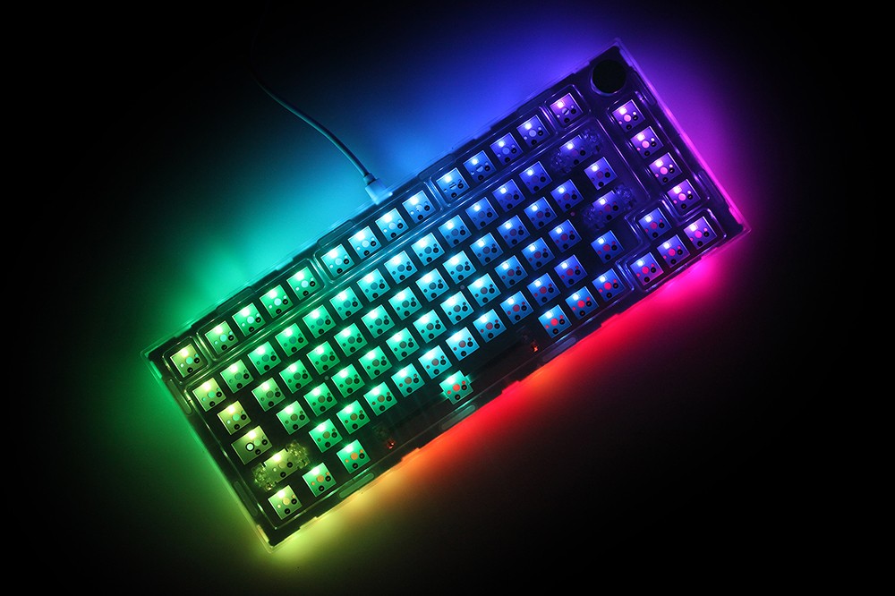 NEXT TIME 75 (X75) 82keys 75% Gasket Hot Swappable Wired Mechanical Keyboard Kit With Knob Control - Pink