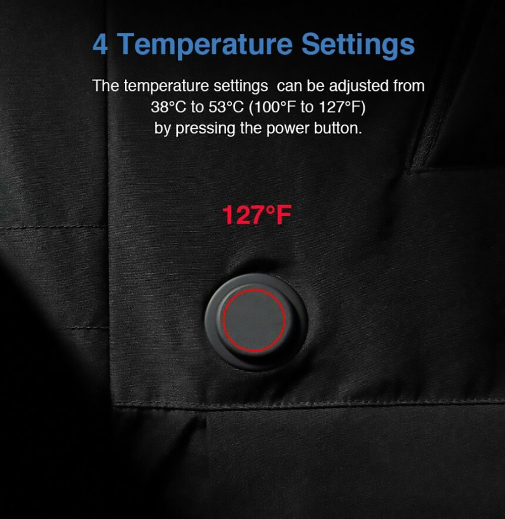 NINETYGO 90FUN Smart Heated Parka M Black