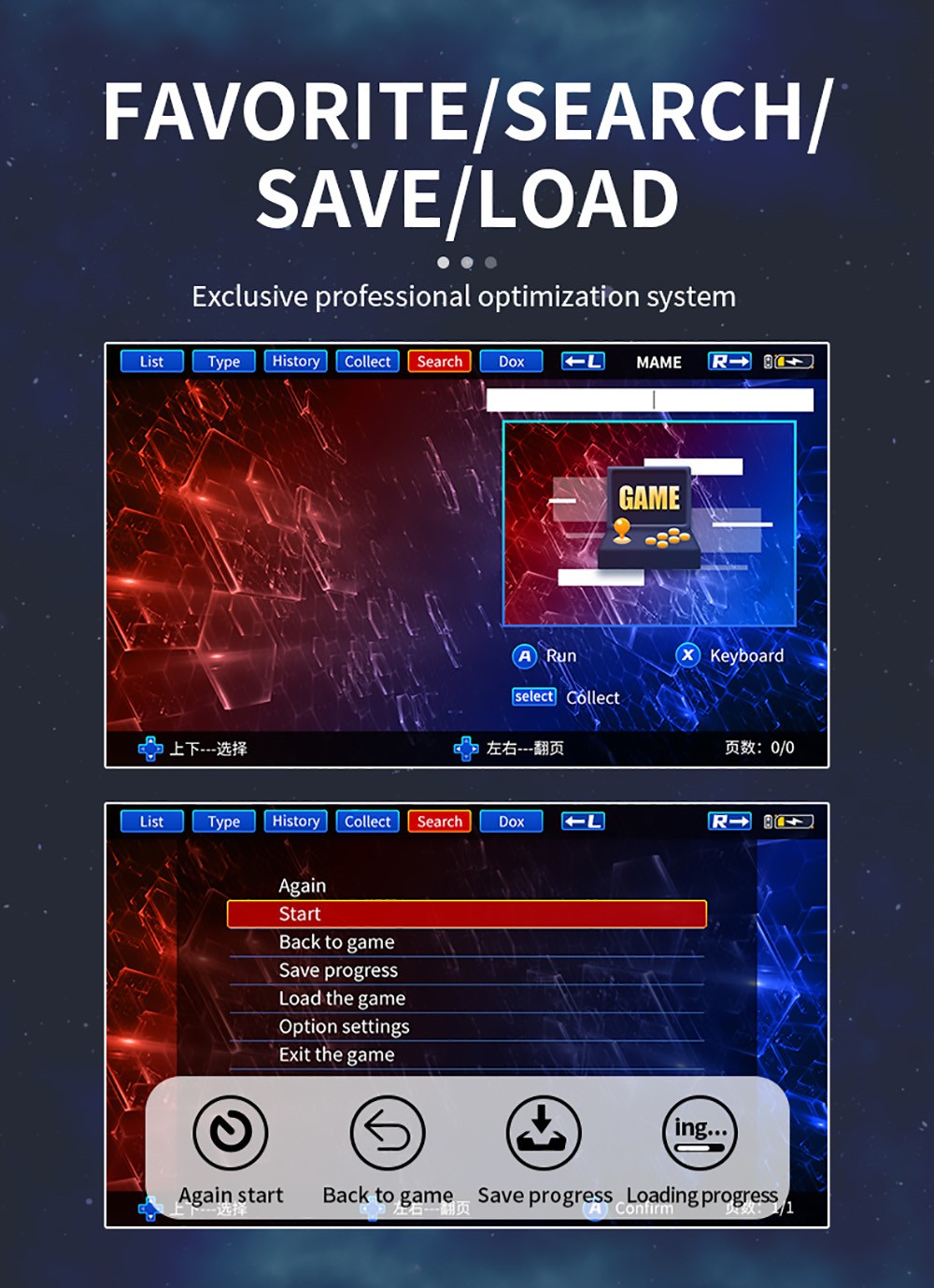 POWKIDDY X70 Handheld Game Console 7.0 Inch IPS Screen Retro Video Game Player Linux System 32GB TF Card Black