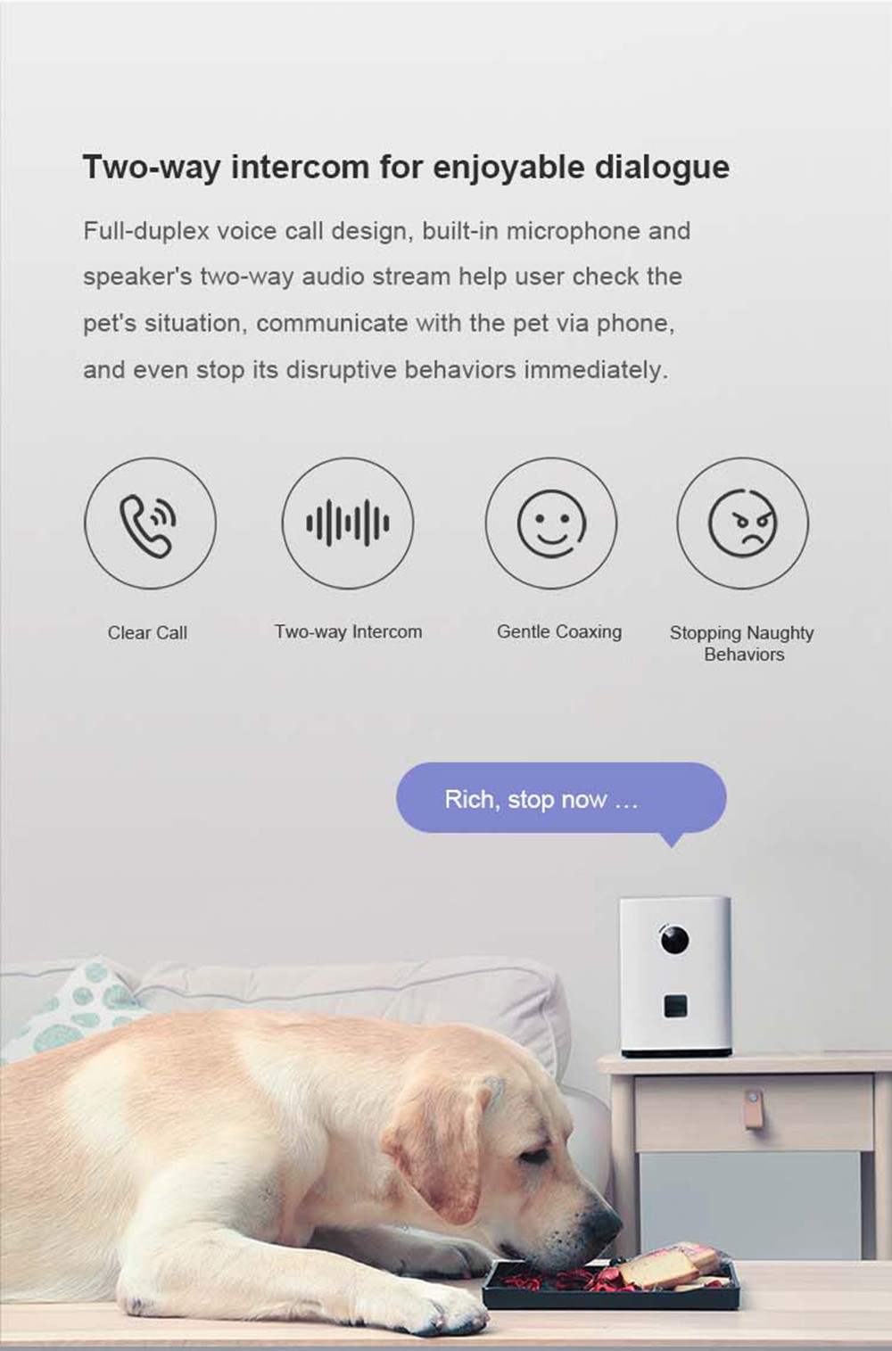 Pawbby Intelligent Pet Camera Treat Dispenser White