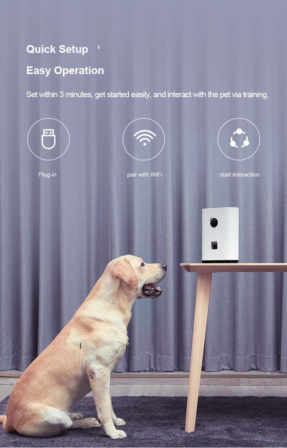 Pawbby Intelligent Pet Camera Treat Dispenser White