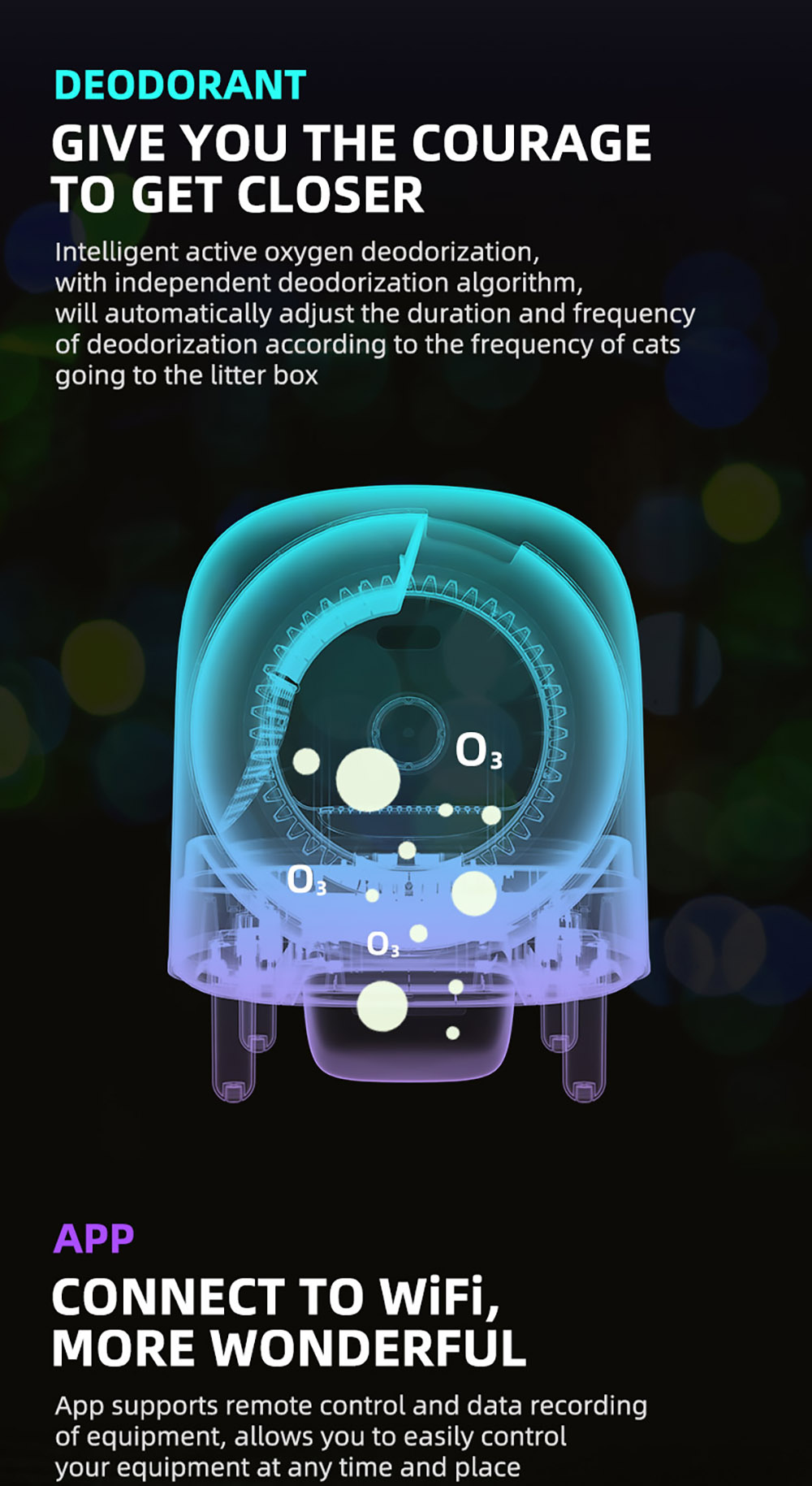 Petree Fully Automatic Cats Litter Basin 2.0 Box, Self Cleaning Cat Toilet Smart Sandbox Closed Tray Pet Supplies