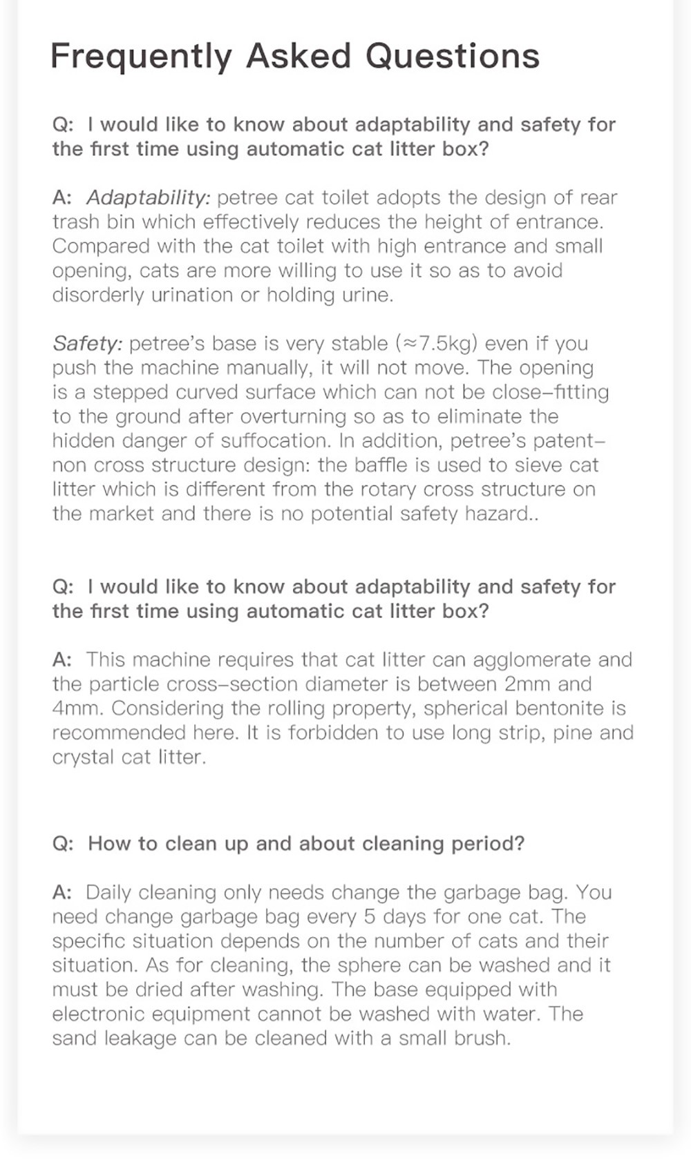 Petree Smart Cat Litter Basin