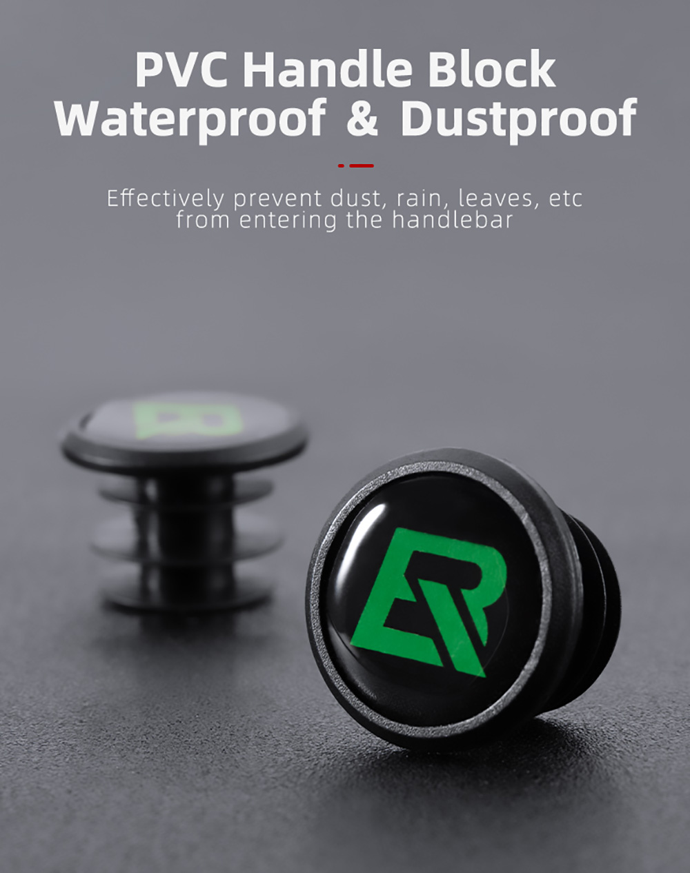 ROCKBROS Bicycle Grip MTB Sponge HandleBar Grip Anti-skid Shock-absorbing Soft Bike Grip Ultralight - Black