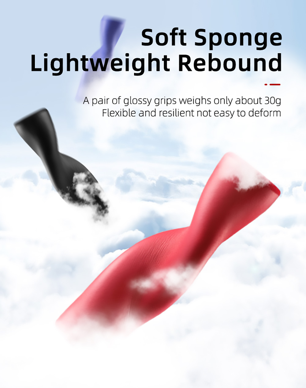 ROCKBROS Bicycle Grip MTB Sponge HandleBar Grip Anti-skid Shock-absorbing Soft Bike Grip Ultralight - Green