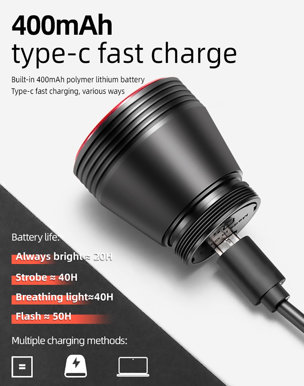 ROCKBROS Q5 Bike Light Smart Sensor LED Light IPX6 Waterproof 4 Flash Modes Taillight - Seat Post 19 ROCKBROS Q5 Bike Light Smart Sensor LED Light IPX6 Waterproof 4 Flash Modes Taillight - Seat Post